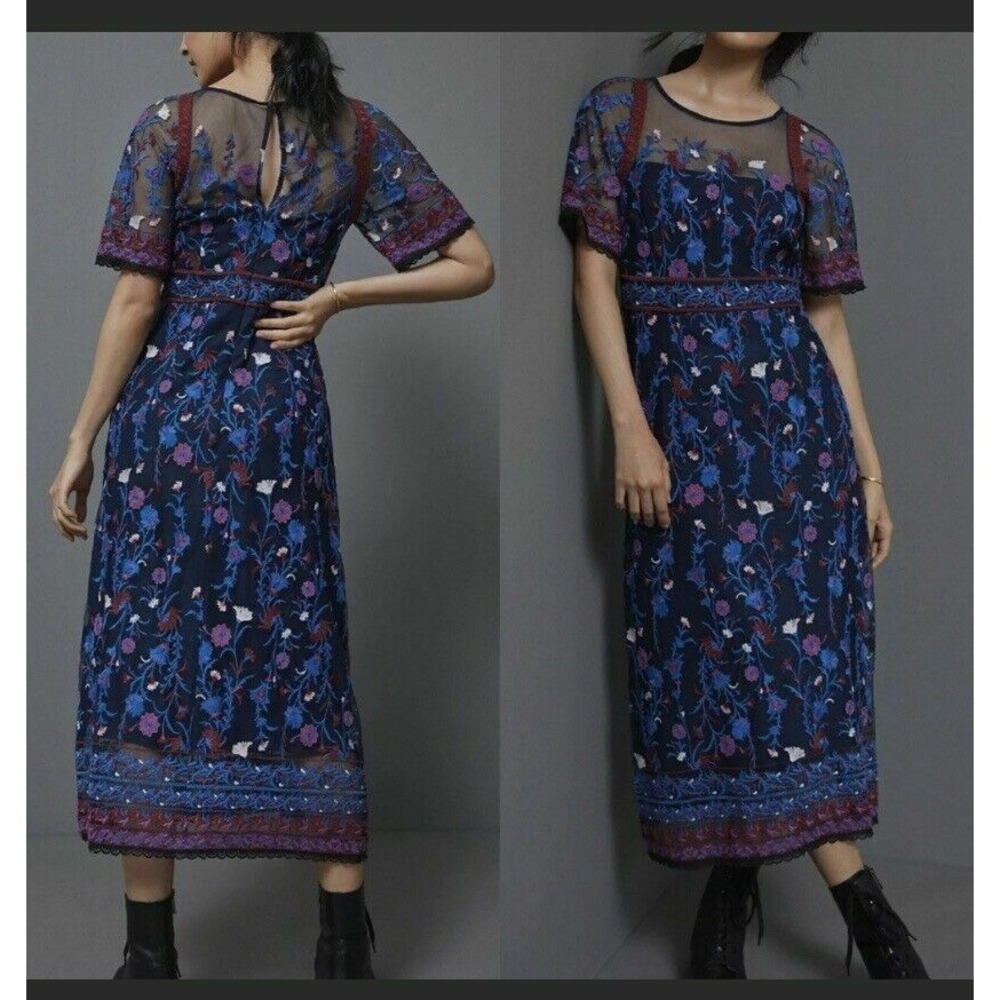 NEW Anthropologie size 8 Mehreen beaded Maxi dress